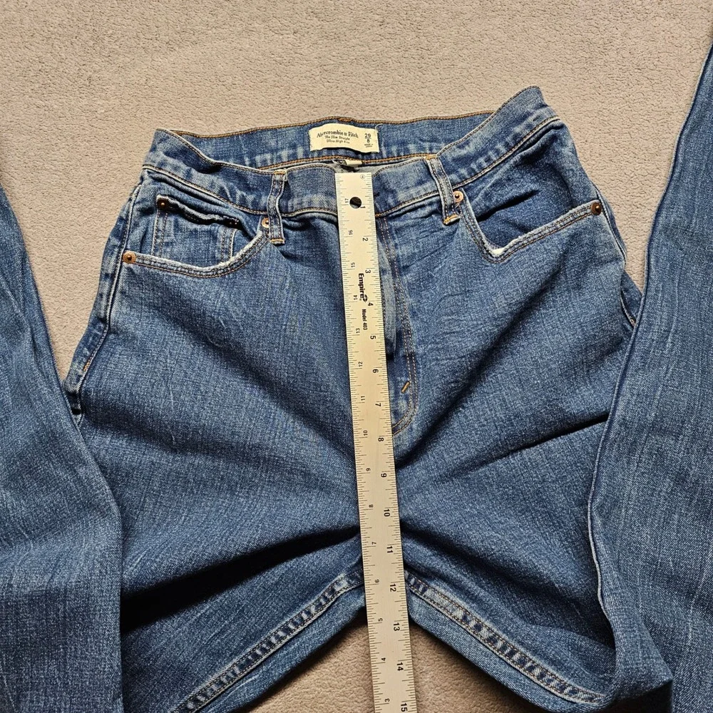 Abercrombie & Fitch Jeans Womens 29/8 The Slim Straight Blue Ultra High Rise EUC